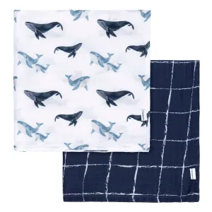 2-Pack Baby Boys Coastal Calm Muslin Blankets