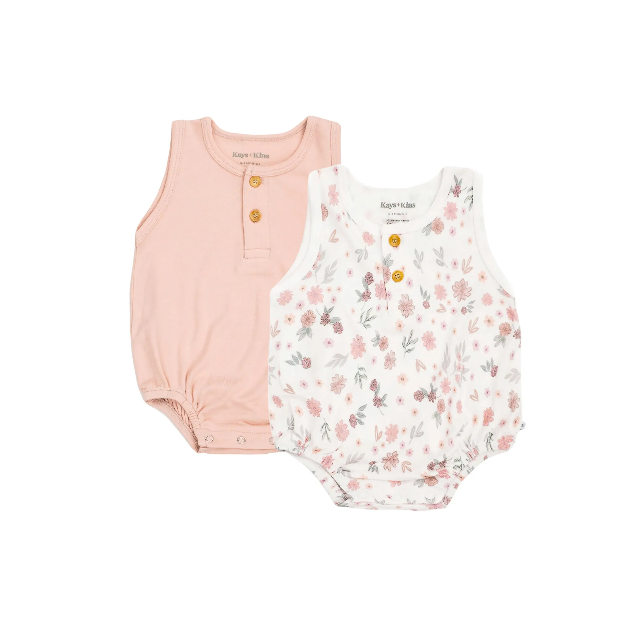 2-Pack Bubble Romper - Wild Geranium