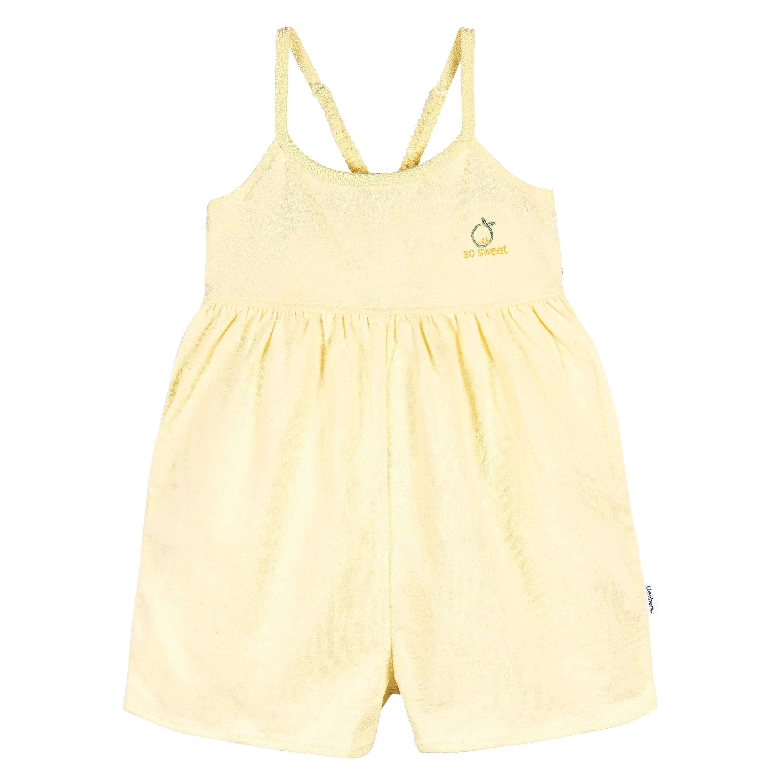 2-Pack Infant and Toddler Girls Yellow & Lemons Rompers