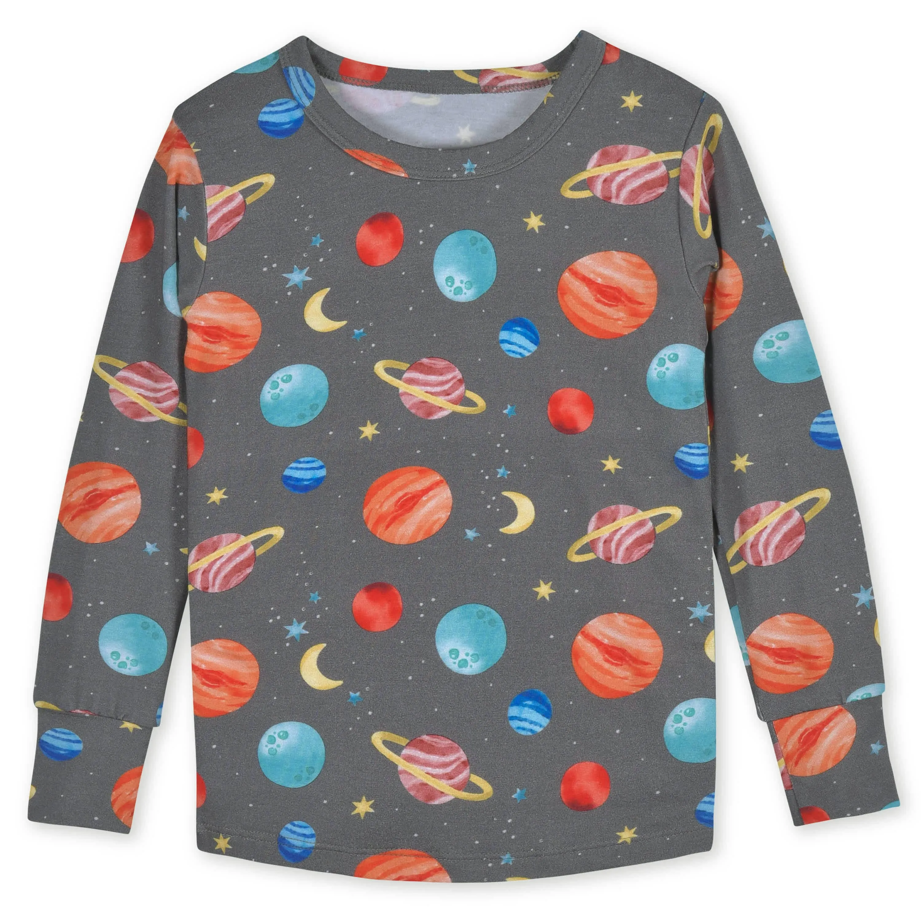 2-Piece Infant & Toddler Outer Space Buttery Soft Viscose Made from Eucalyptus Snug Fit Pajamas