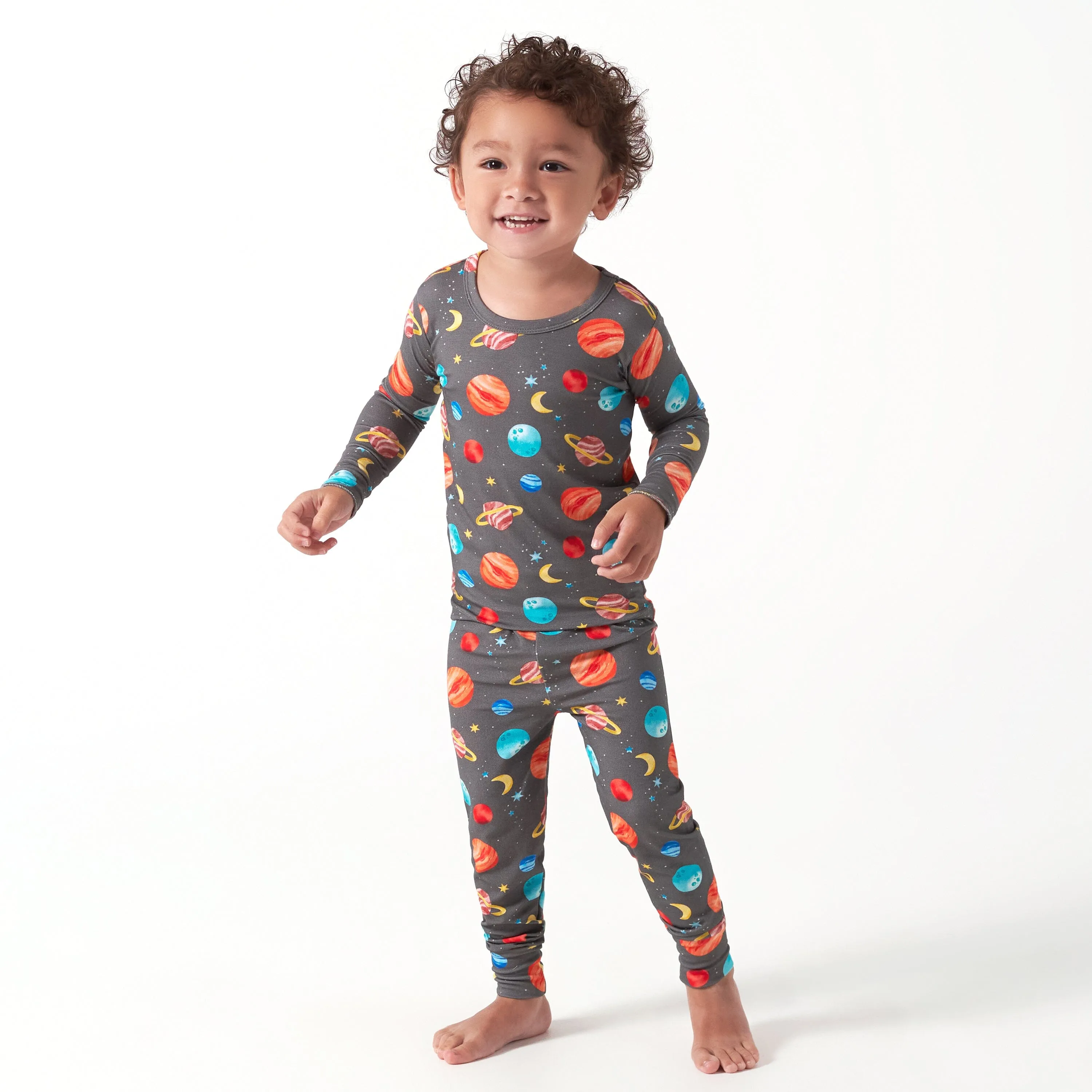 2-Piece Infant & Toddler Outer Space Buttery Soft Viscose Made from Eucalyptus Snug Fit Pajamas