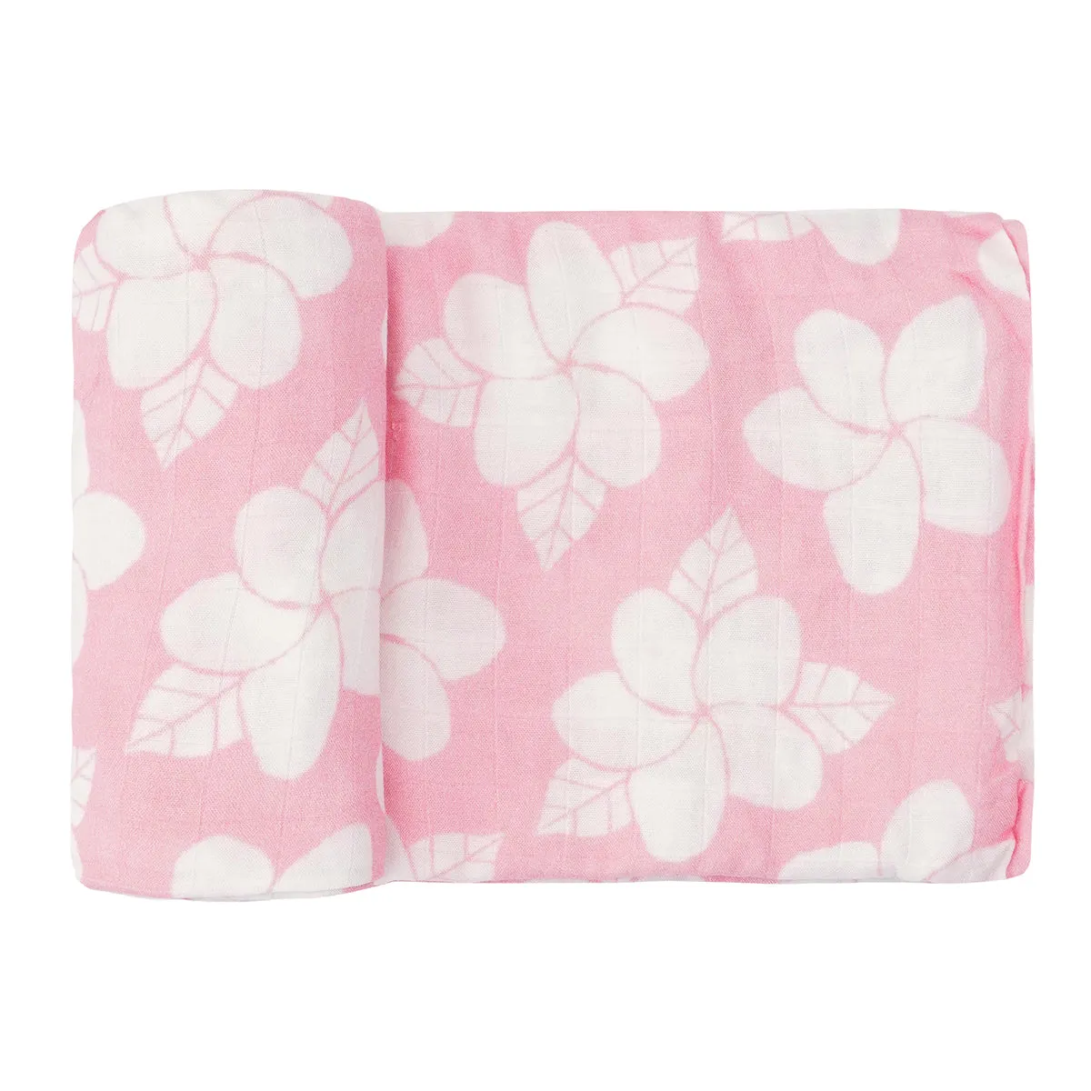 47in Plumerias Pink Muslin Blanket