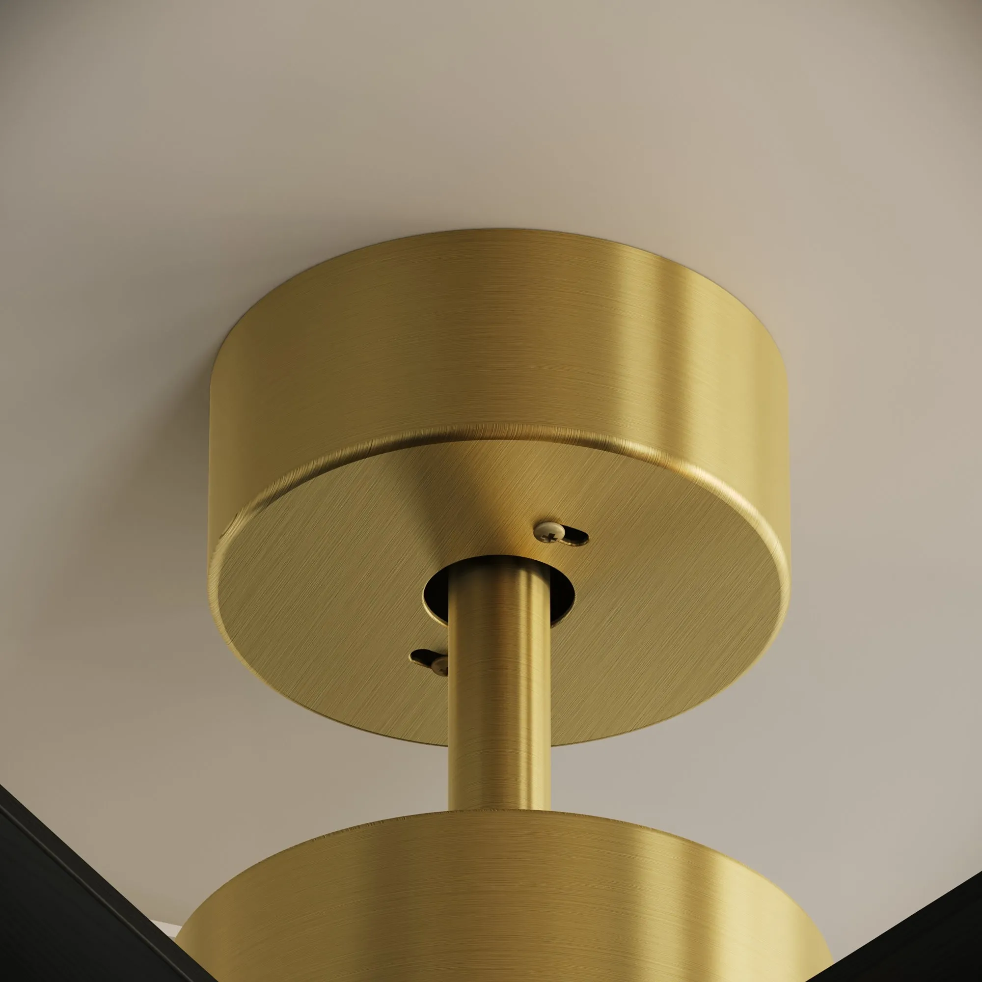 5-Blade Ceiling Fan with Black Wood Blades, LED Light, and Timer