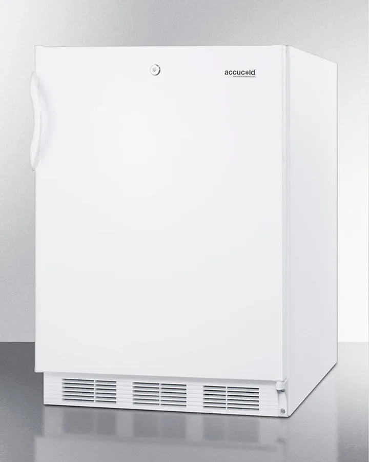 Accucold 24" Wide Refrigerator-Freezer, ADA Compliant White Exterior