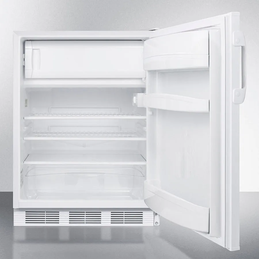 Accucold 24" Wide Refrigerator-Freezer, ADA Compliant White Exterior