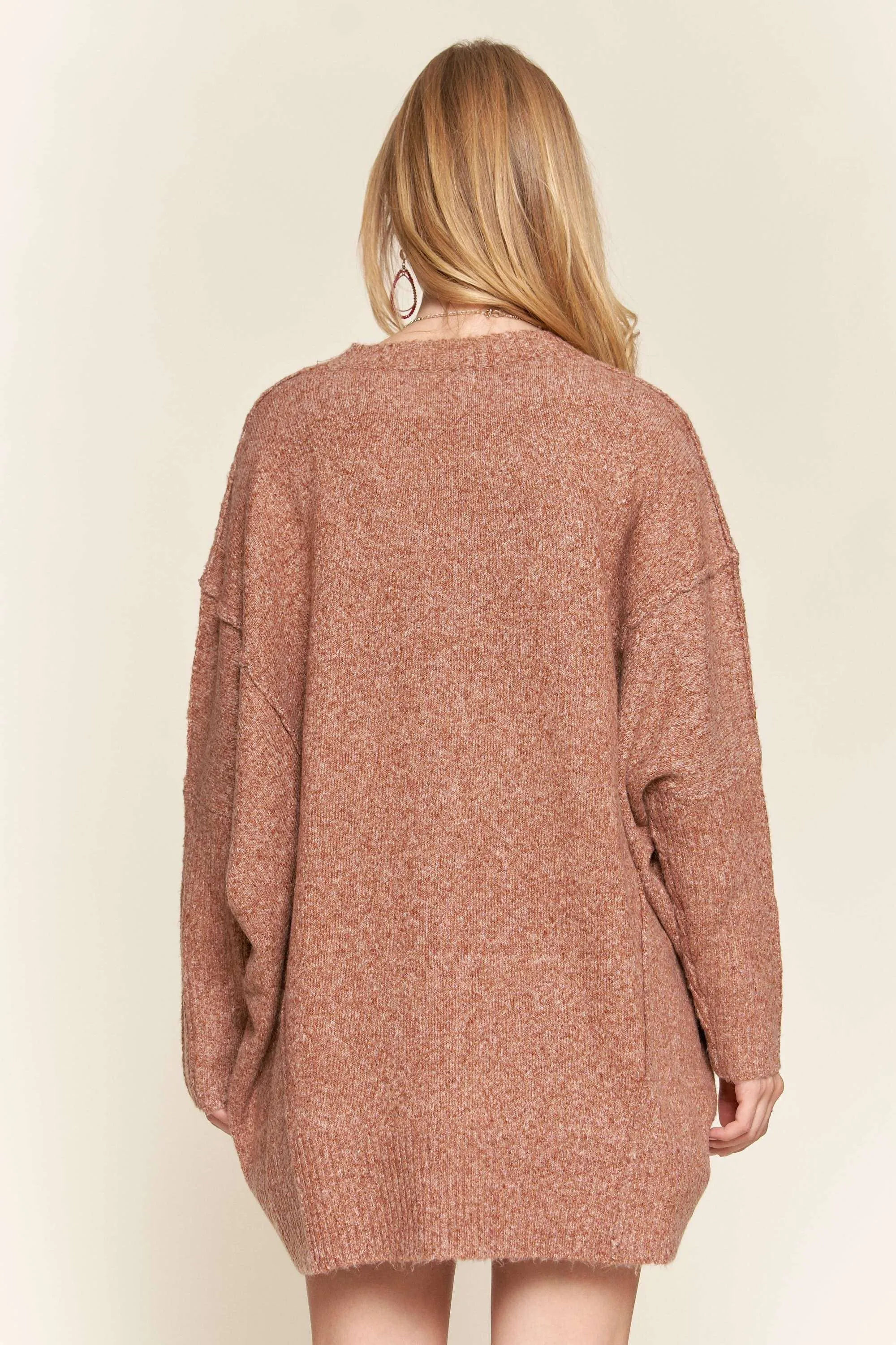 Adora Oversized Rust Knit Tunic Top