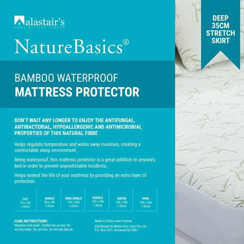 Alastair's Nature's Basics Bamboo Waterproof Mattress Protector