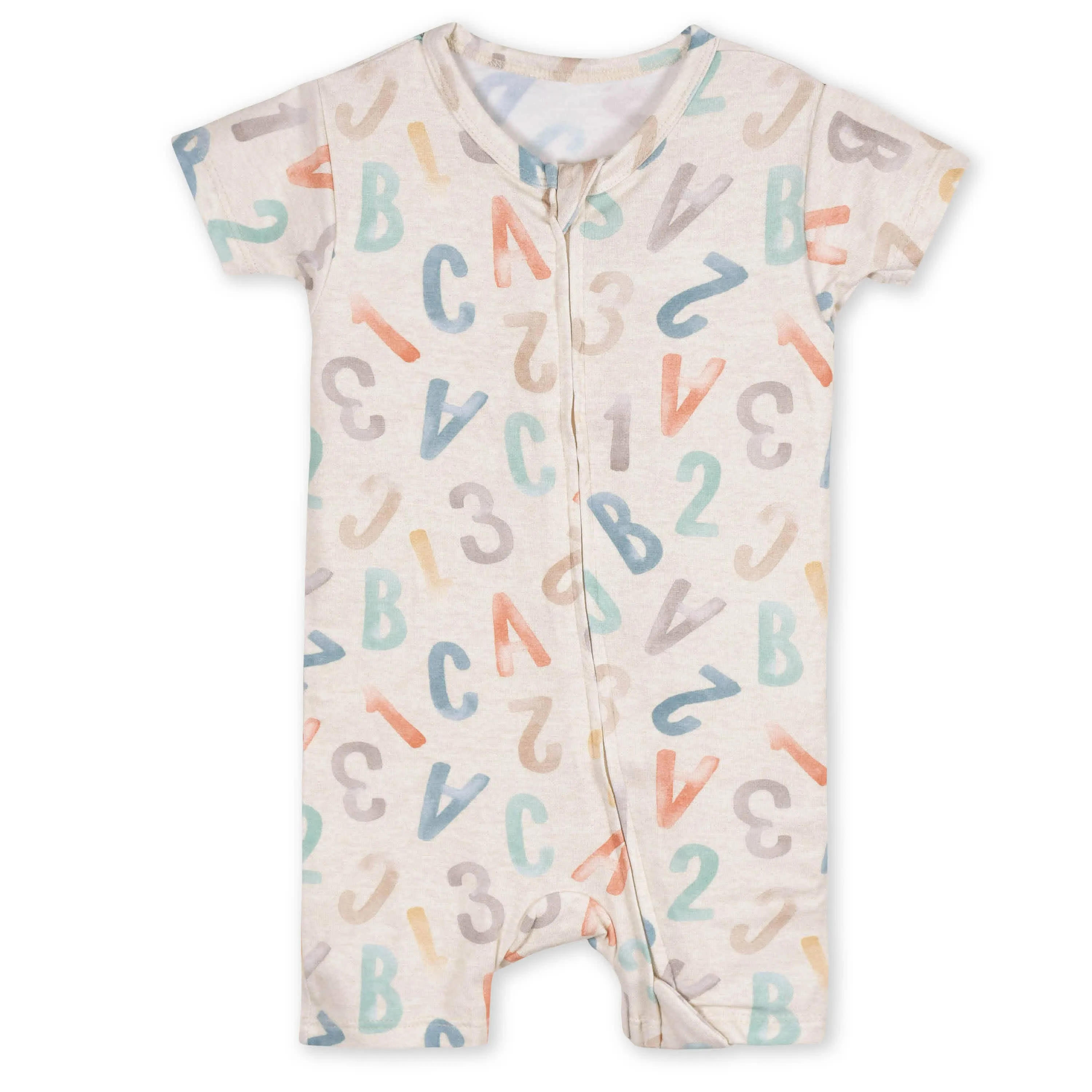 Baby Alphabet Soup Buttery Soft Viscose Made from Eucalyptus Snug Fit Romper