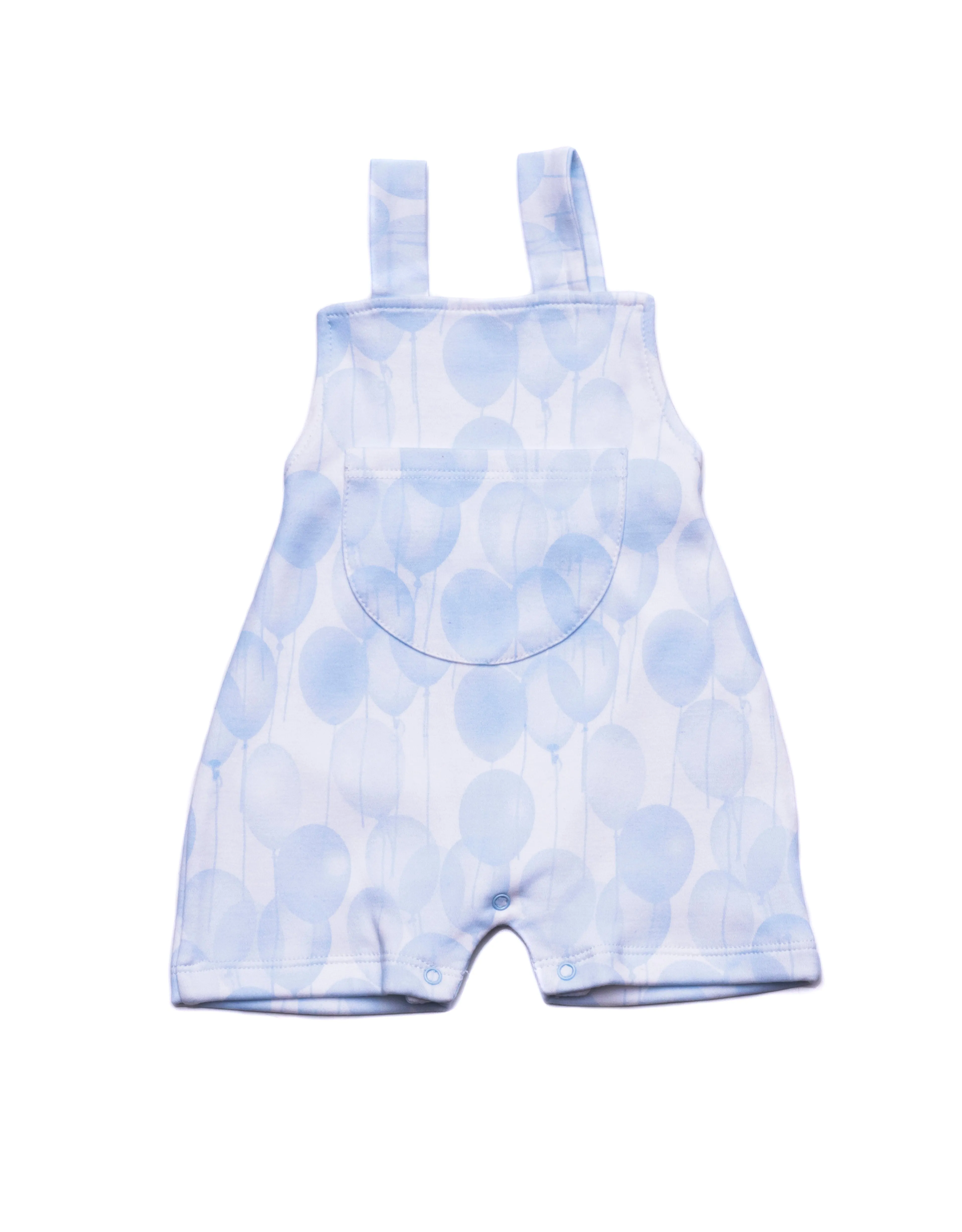 Baby Rompers Ballons Blue Pima Cotton