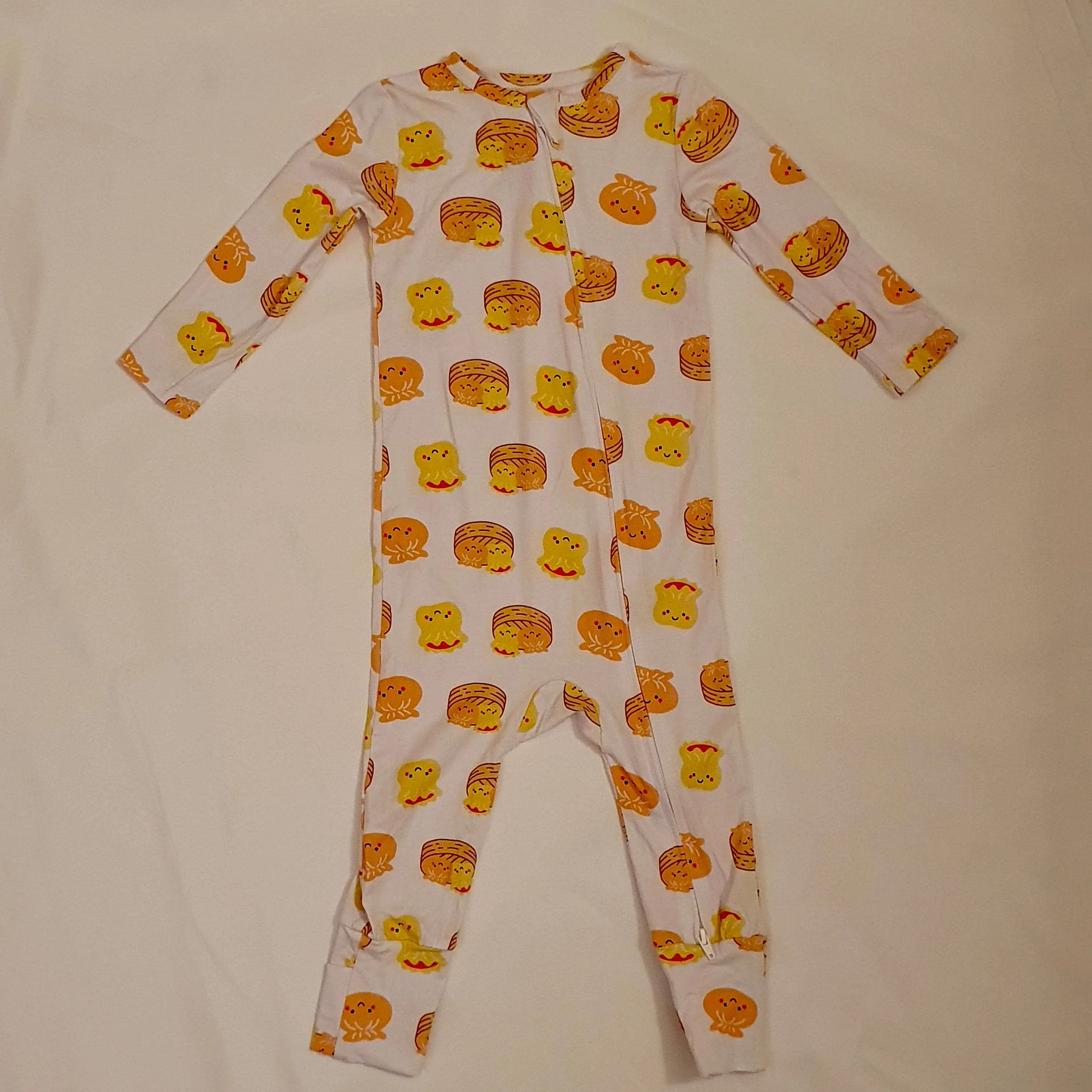 Bamboo Convertible Zip Romper - Dim Sum *VFFP SAMPLES: 3-6M, 12-18M*