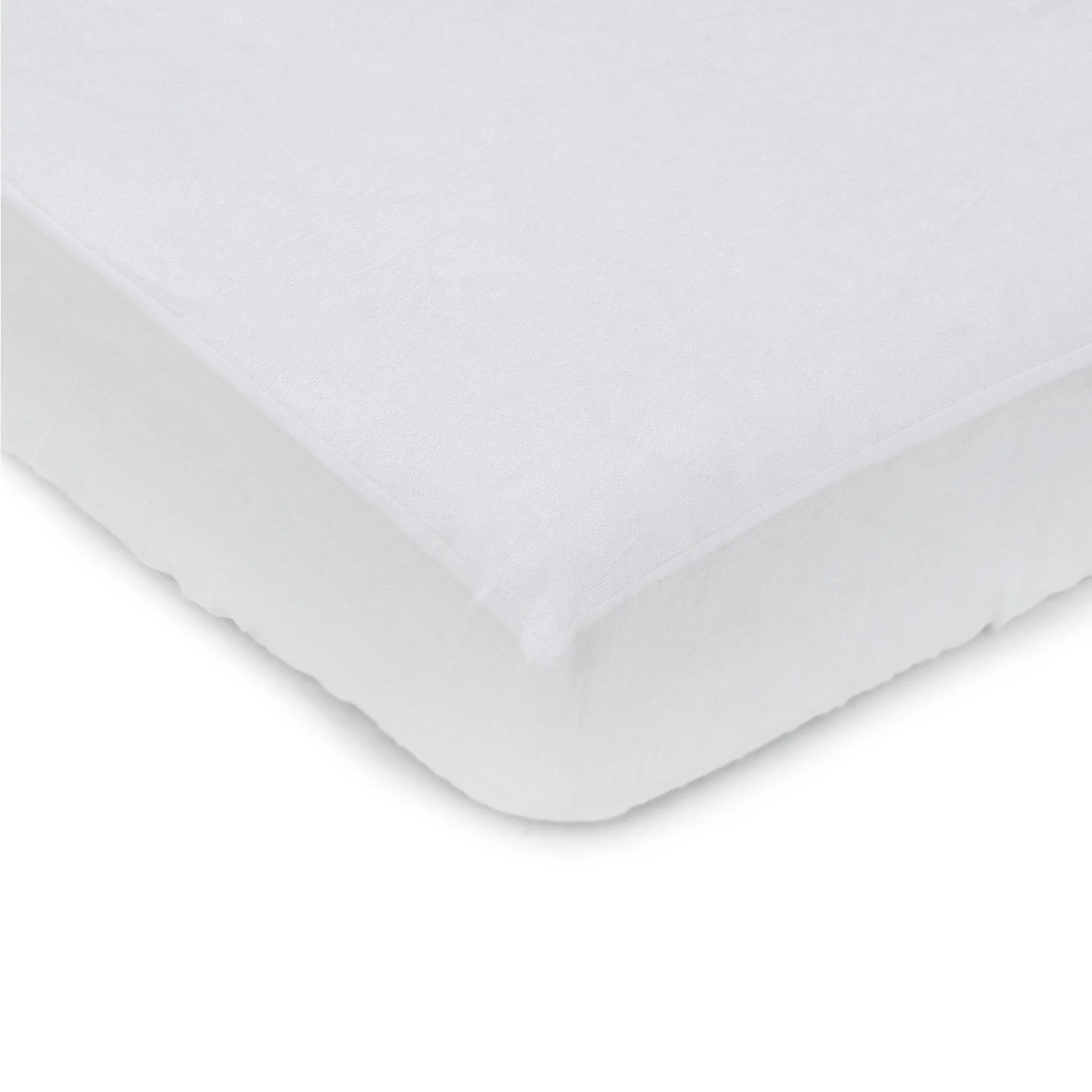 Bamboo White Large Cot Waterproof Mattress Protector