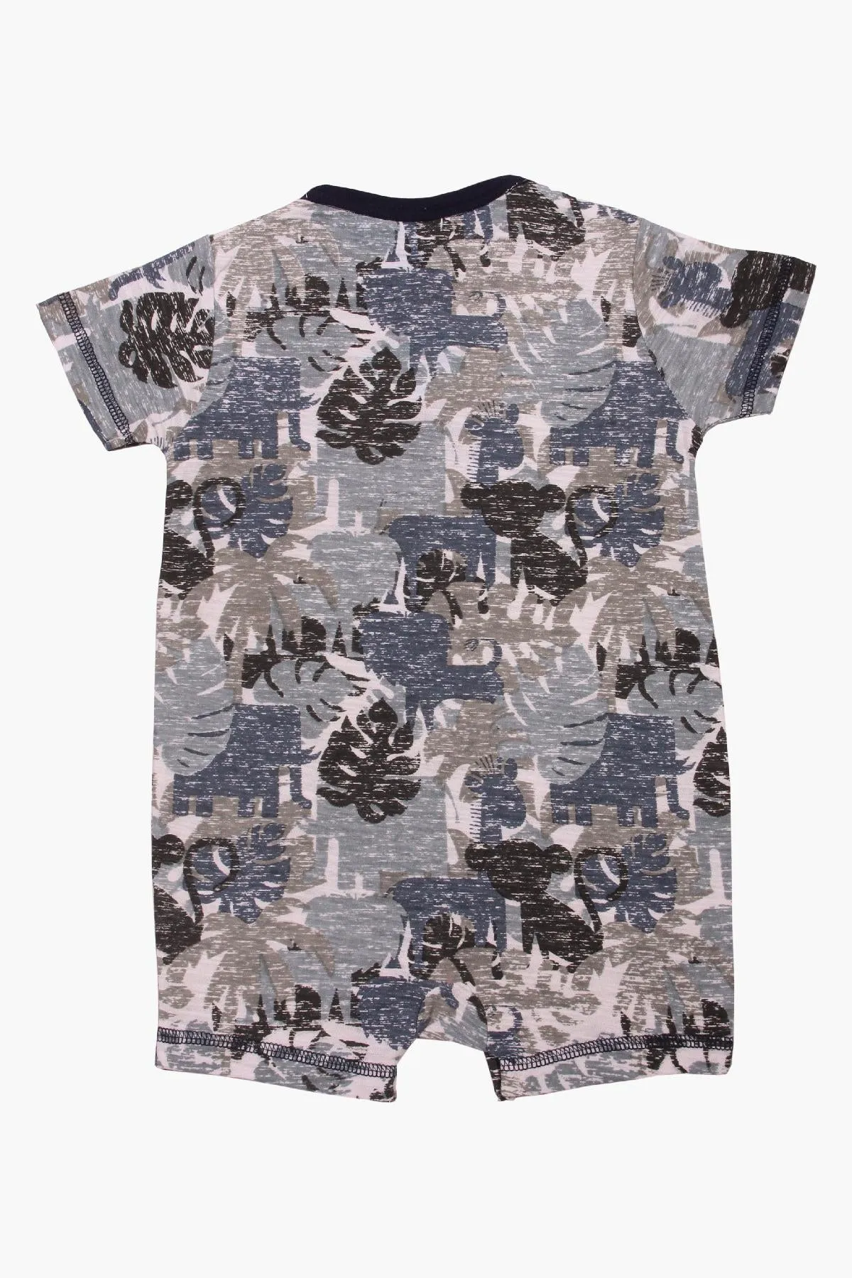 Bear Camp Tropical Leaf Baby Boys Romper