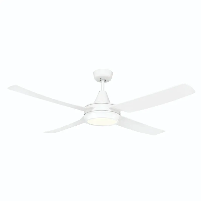 Brilliant Cruze 52in. AC Ceiling Fan and LED Light with Ezy-Fit Blades - White