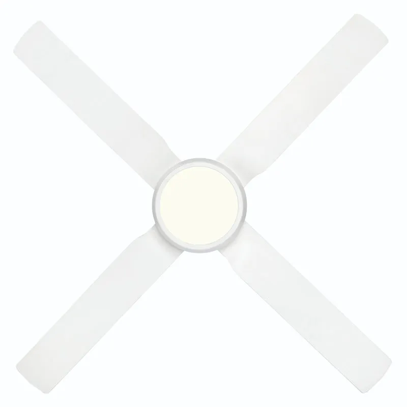 Brilliant Cruze 52in. AC Ceiling Fan and LED Light with Ezy-Fit Blades - White