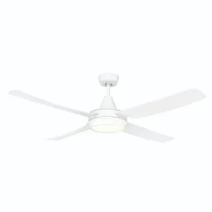 Brilliant Cruze 52in. AC Ceiling Fan and LED Light with Ezy-Fit Blades - White