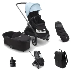 Bugaboo Dragonfly Pushchair Essential Bundle - Skyline Blue