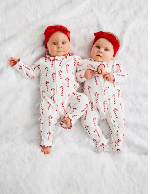 Candy Cane Sleeper & Headband Set