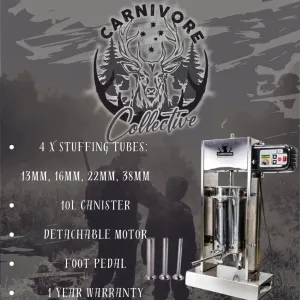 Carnivore Collective 10L Elec Sausage Filler