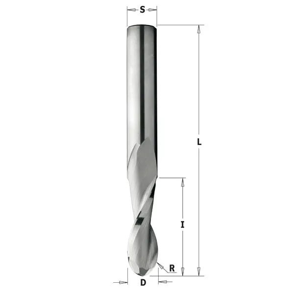 CMT Orange Tools 199.509.11 SOLID CARBIDE UPCUT BALL NOSE SPIRAL BIT 5/8”