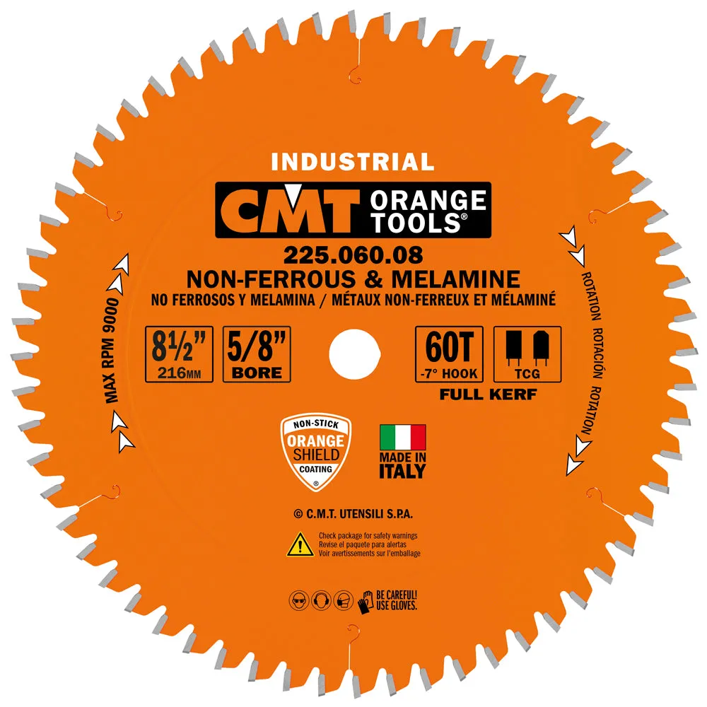 CMT Orange Tools 225.700.16 THICK NON-FERROUS METAL & MELAMINE 16”x1’’  T=100 TCG (-6° NEG)