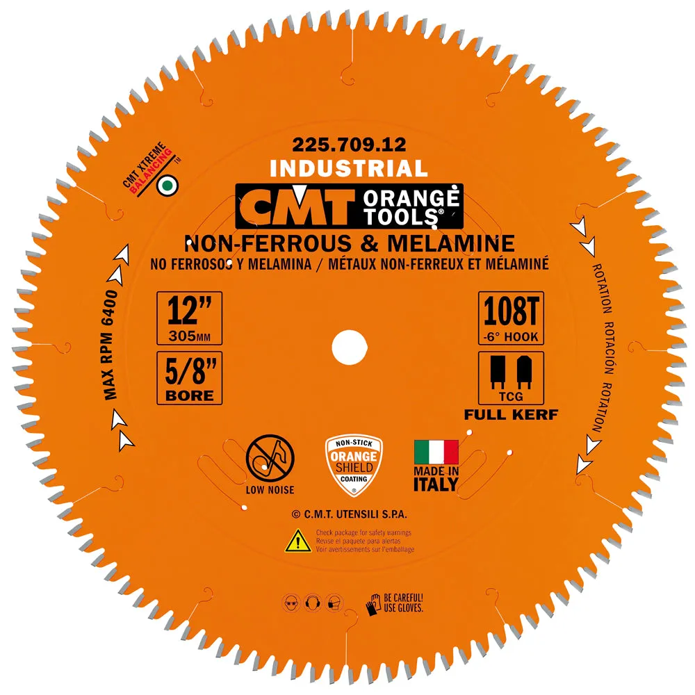 CMT Orange Tools 225.700.16 THICK NON-FERROUS METAL & MELAMINE 16”x1’’  T=100 TCG (-6° NEG)