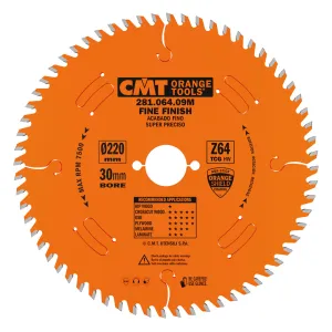 CMT Orange Tools 281.064.09M INDUSTRIAL PANEL SIZING 220x3.2/2.2x30mm  T=64 TCG