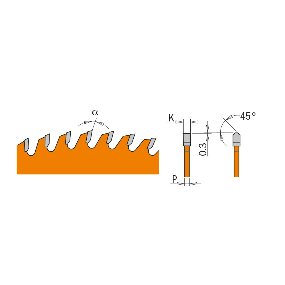 CMT Orange Tools 281.064.09M INDUSTRIAL PANEL SIZING 220x3.2/2.2x30mm  T=64 TCG