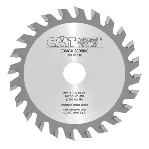 CMT Orange Tools 288.125.24Q INDUSTRIAL SCORING CONICAL 125x4.3-5.5x45mm   T=24 CO FLAT