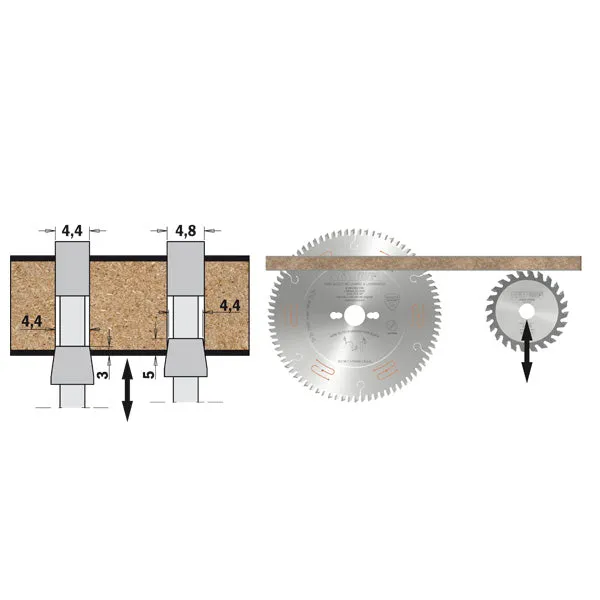 CMT Orange Tools 288.125.24Q INDUSTRIAL SCORING CONICAL 125x4.3-5.5x45mm   T=24 CO FLAT