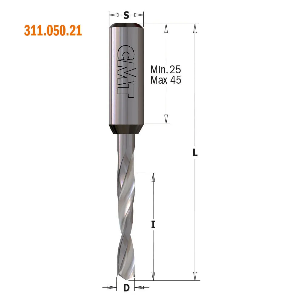 CMT Orange Tools 311.030.21 DOWEL DRILL 3x18x70mm  RH