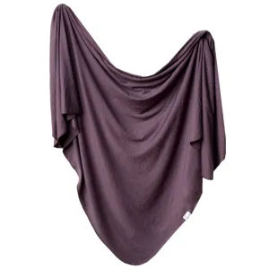 copper pearl swaddle blanket - plum