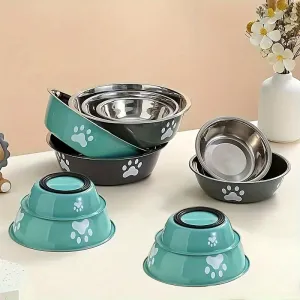 Durable Nonslip Stainless Steel Dog Bowl for Feeding