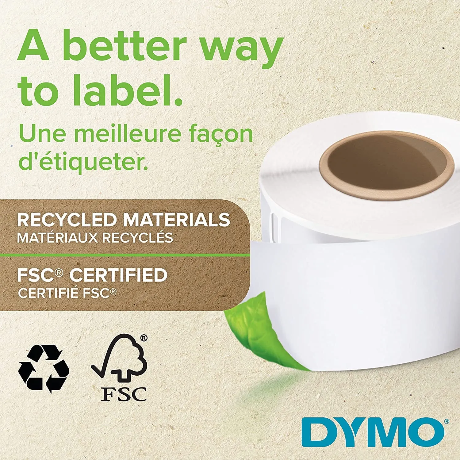 DYMO Authentic Labelwriter Return Address Labels | 25 Mm X 54 Mm | Self-Adhesive | Roll of 500 Easy-Peel Labels | for Labelwriter Label Makers | Made in Europe