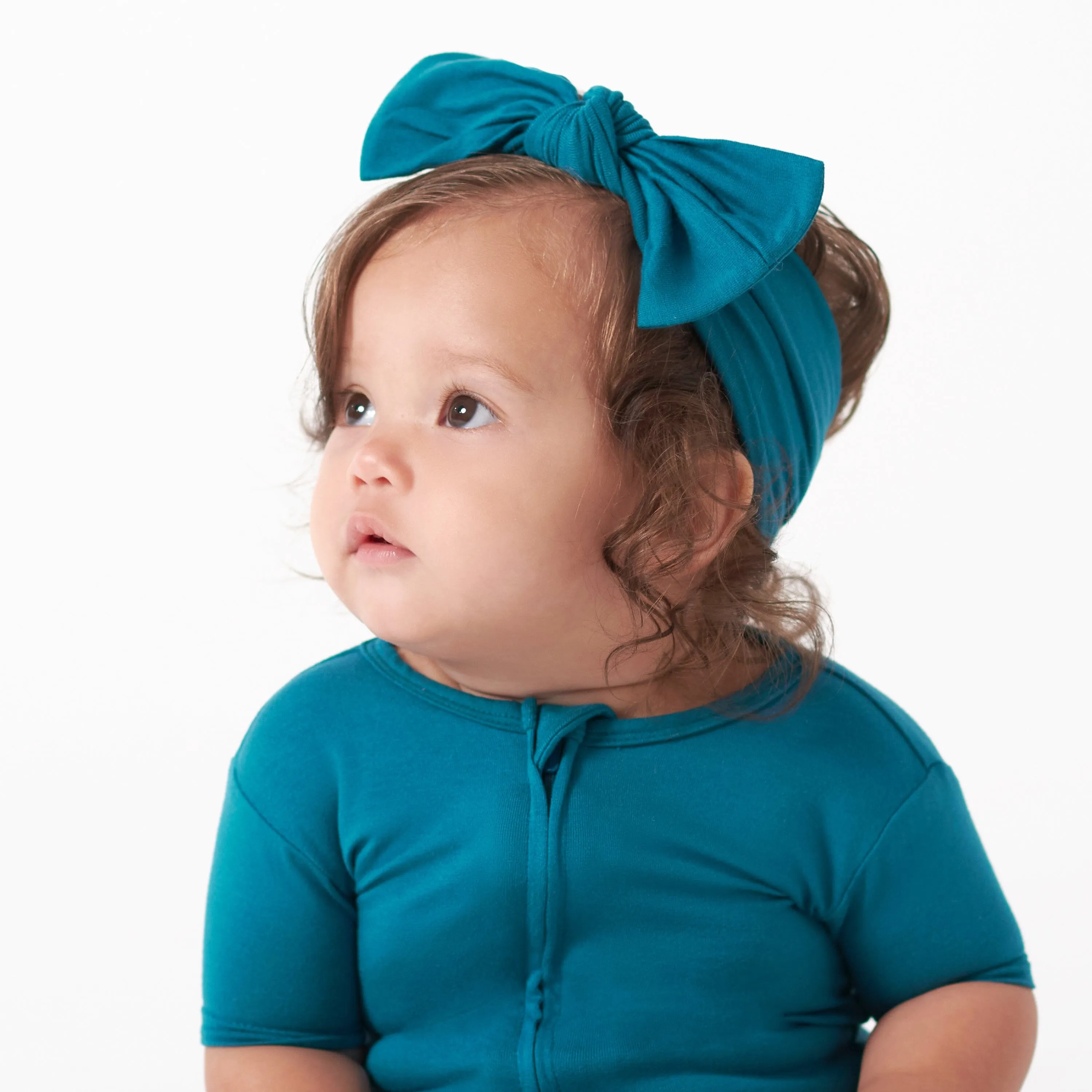 Girls Ocean Teal Buttery Soft Viscose Made from Eucalyptus Headband