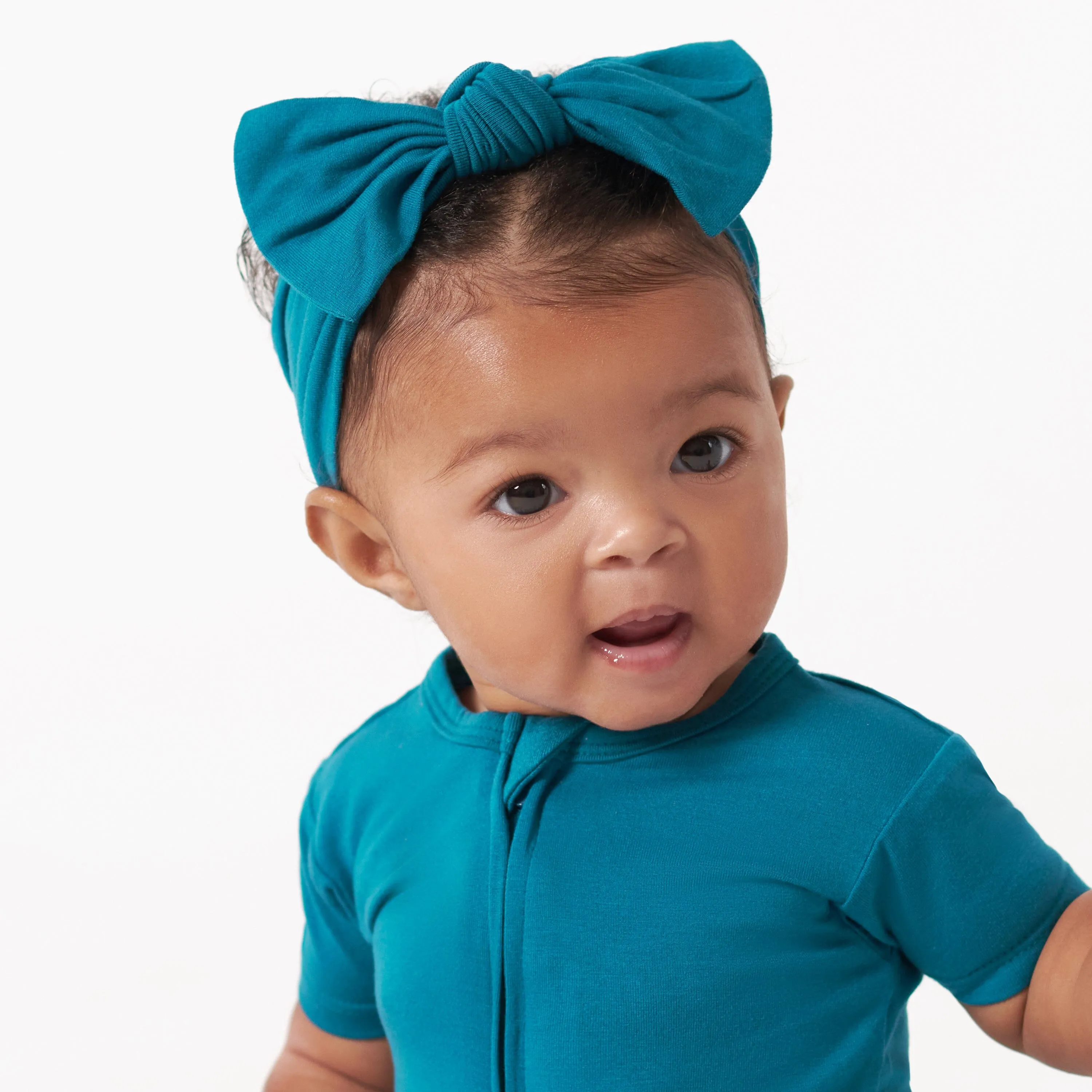 Girls Ocean Teal Buttery Soft Viscose Made from Eucalyptus Headband