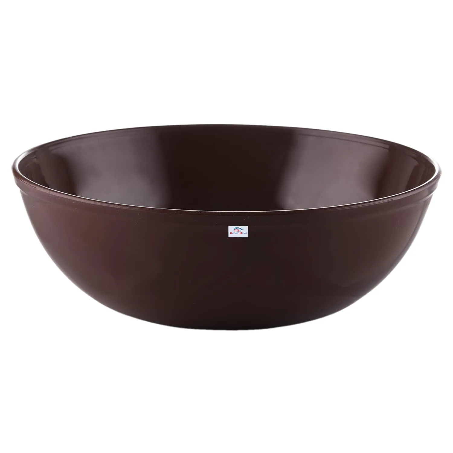 Heart Home Bowls|Plastic Dishwasher Safe Bowl|Multipurpose Serving Bowls|Bowls for Kitchen|Microwave Safe Bowls for Salad|Soup|Pasta|2000 ML|Pack of 3 (Brown)