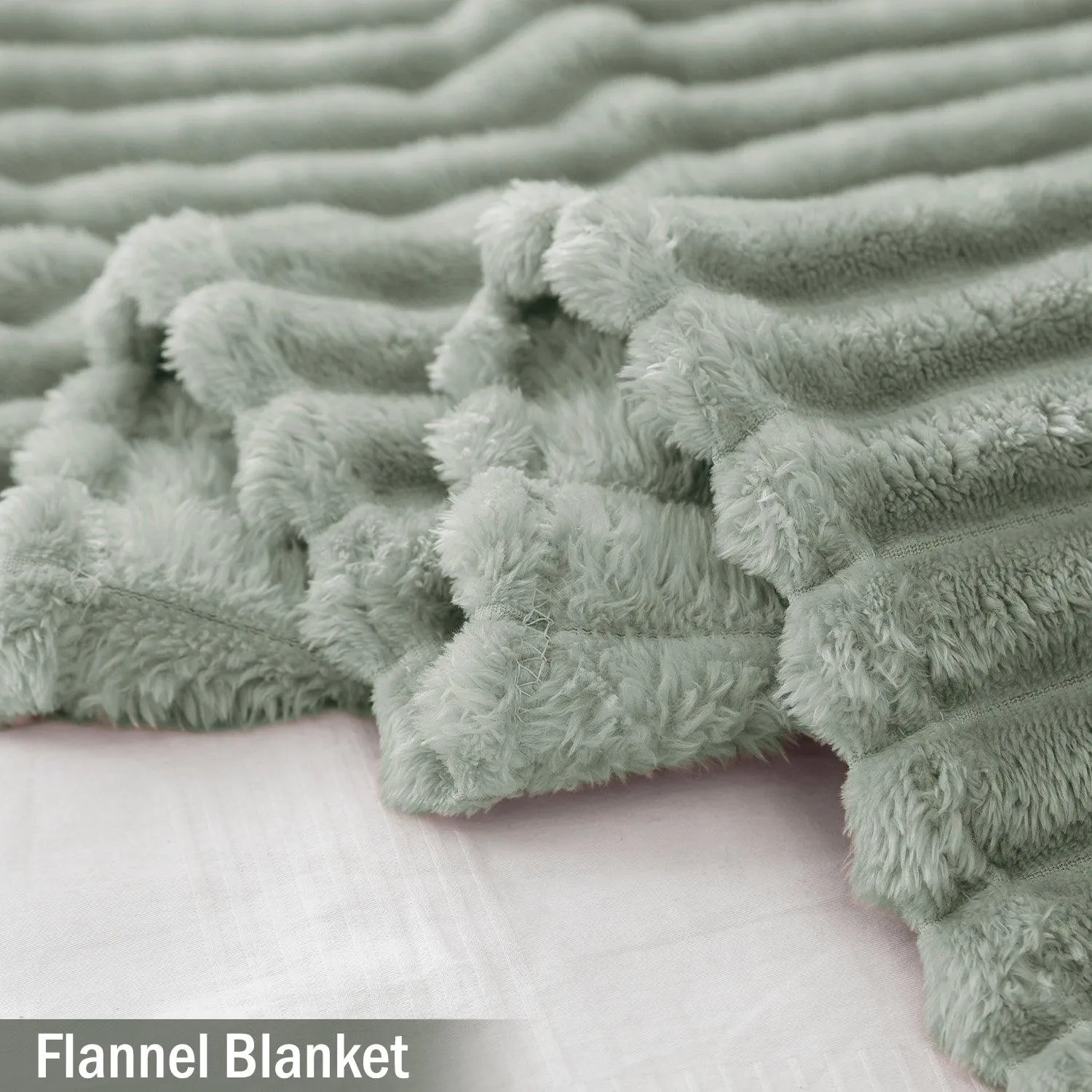 HOKIPO AC Blanket Double Bed Queen, 200x230 cm / 6.5x7.5 feet, Moss Green