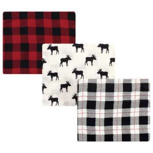 Hudson Baby Cotton Muslin Swaddle Blankets, Moose