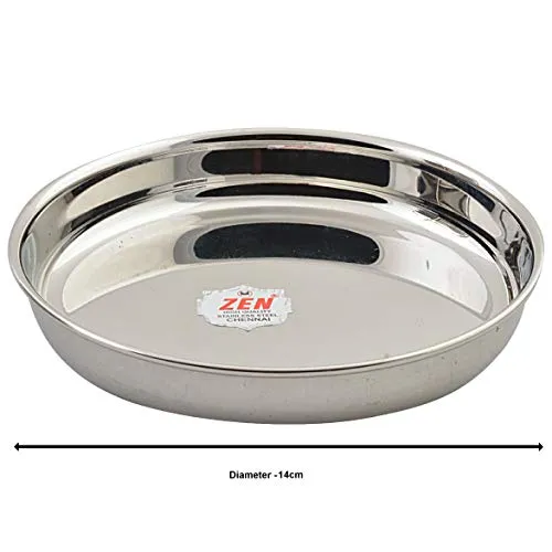 Jain Stainless Steel Thatte Idly Stand (Small Size) with 4 Plates South Indian Idly Maker Steaming Other Dishes Like Dhokla | Plate Diameter - 14cm | Pack of 1 Silver Color