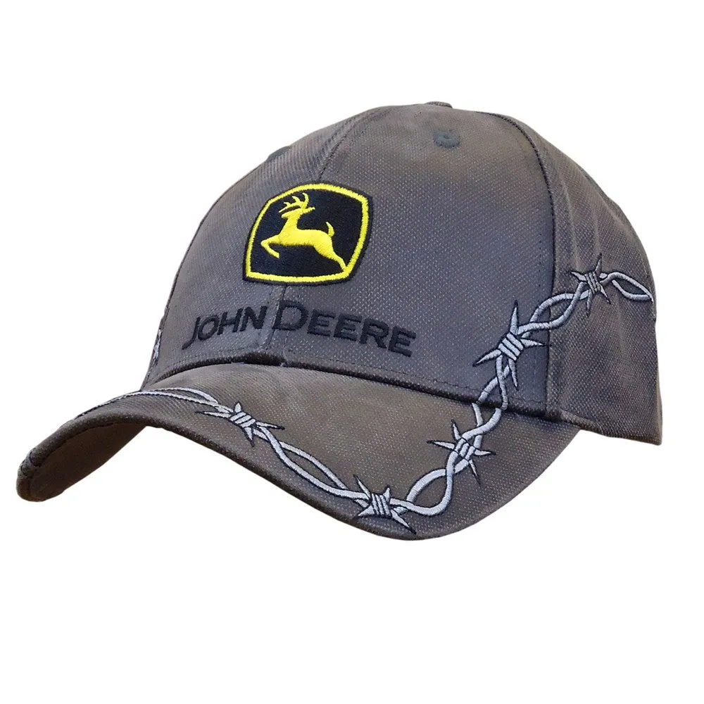 John Deere Men's Oilskin Barbed-Wire Construction Logo Baseball Cap