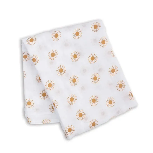 Lulujo Swaddle Blanket Muslin Cotton LG - Suns