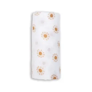 Lulujo Swaddle Blanket Muslin Cotton LG - Suns