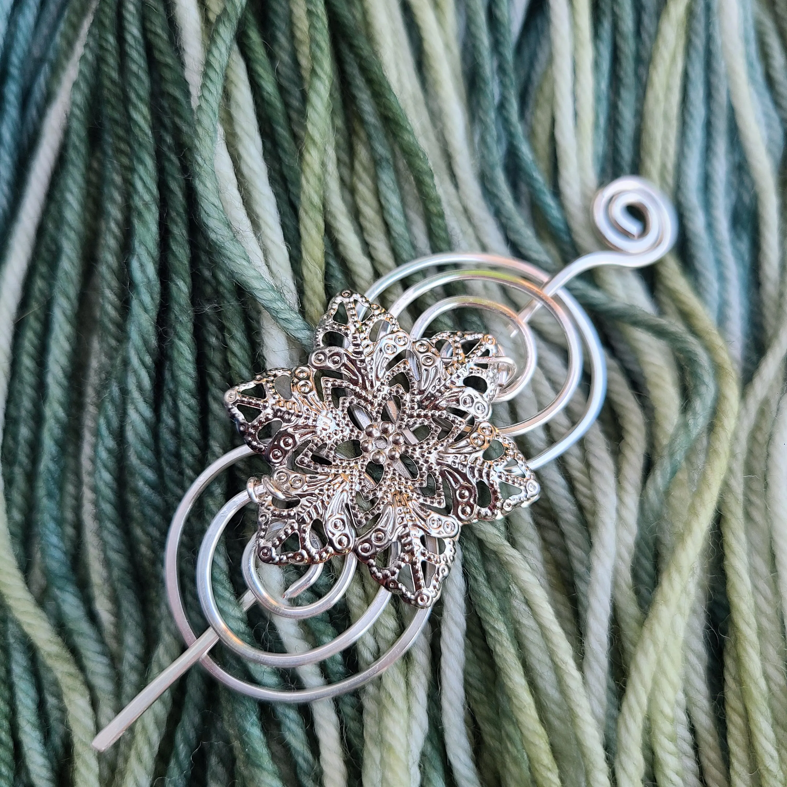 Magnolia Shawl Pin - Charmed Silver