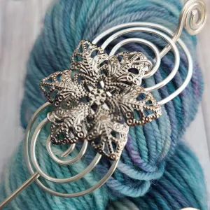 Magnolia Shawl Pin - Charmed Silver