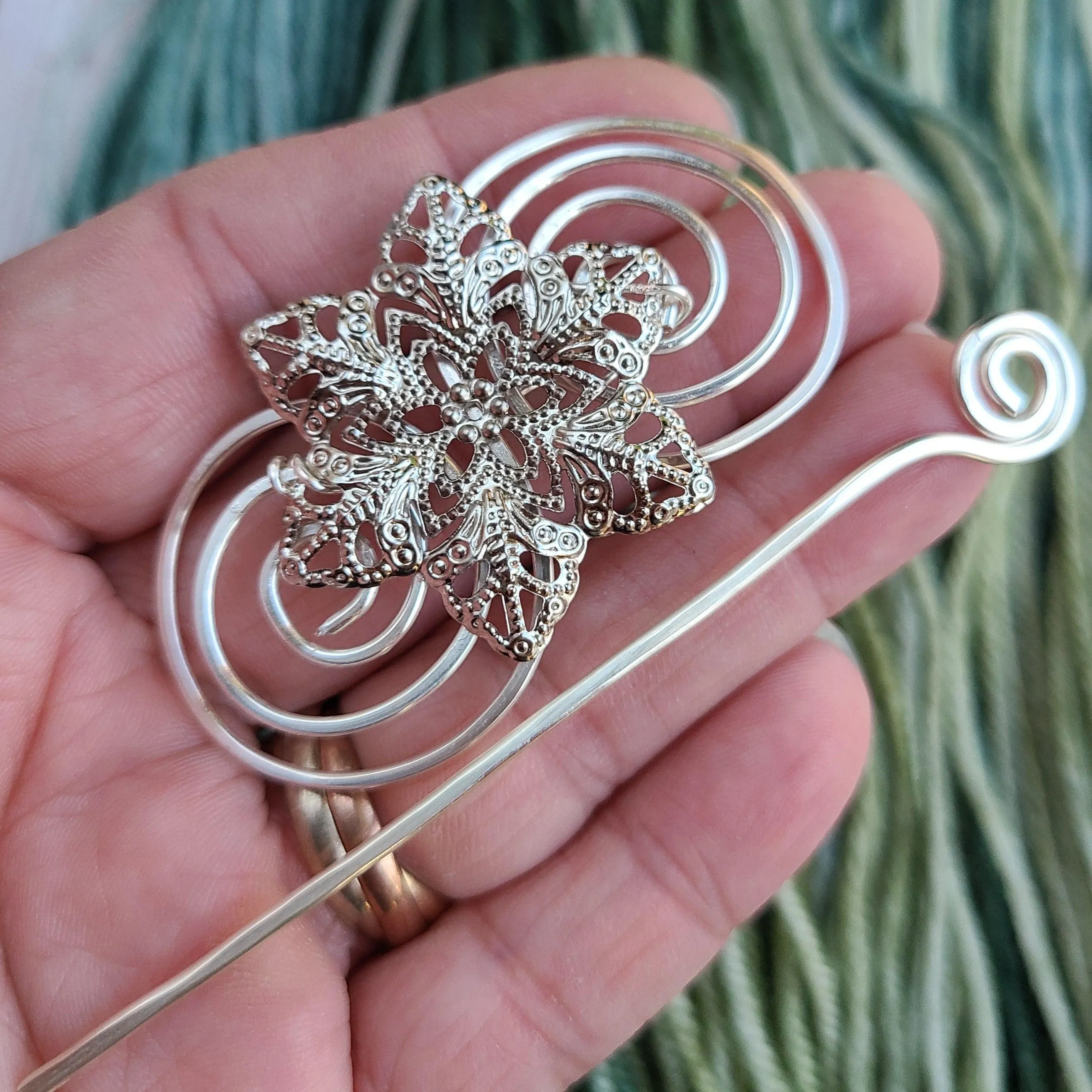 Magnolia Shawl Pin - Charmed Silver