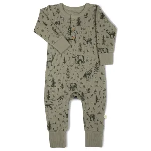 Makemake Organics - Button Romper - Forest Folk