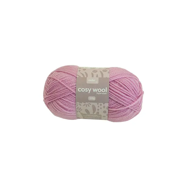 Makr Cosy Wool Crochet & Knitting Yarn 8ply, 100g Wool Yarn