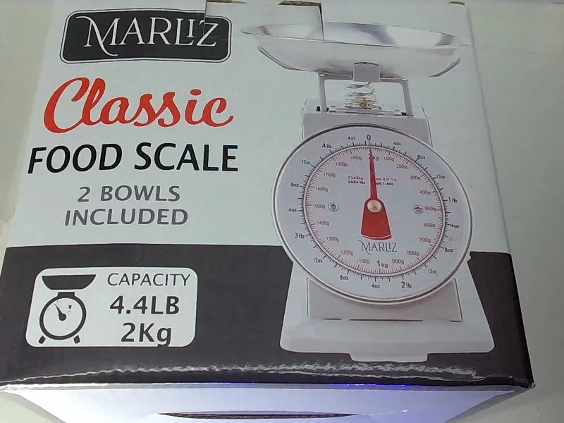 Marliz Classic Analog Food Scale with 2 Bowls 4.4lb Capacity