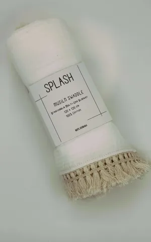 Muslin fringe white