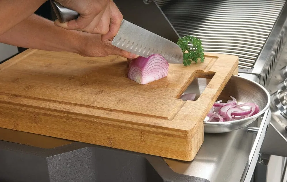 Napoleon PRO Cutting Board with Stainless Steel Bowls 70012